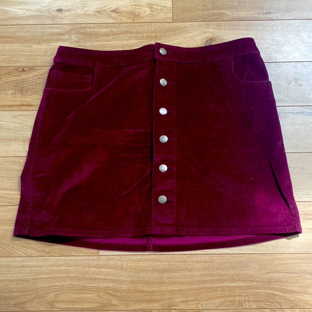 Express Maroon Skirt